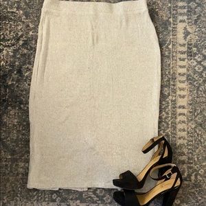 🌺Gray rubbed long pencil skirt XXL